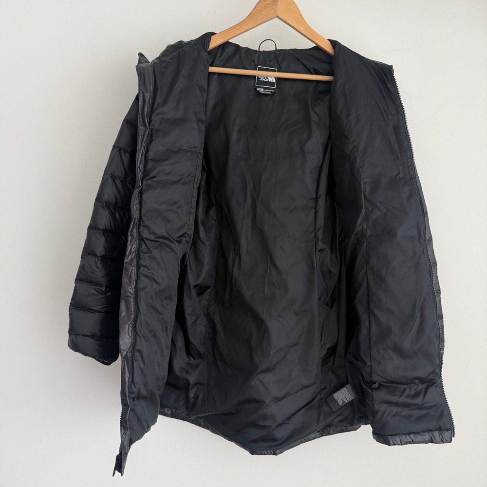 The North Face Puffer Jacket Small Womens Black Hooded Down Parka Jenae - Picture 6 of 12